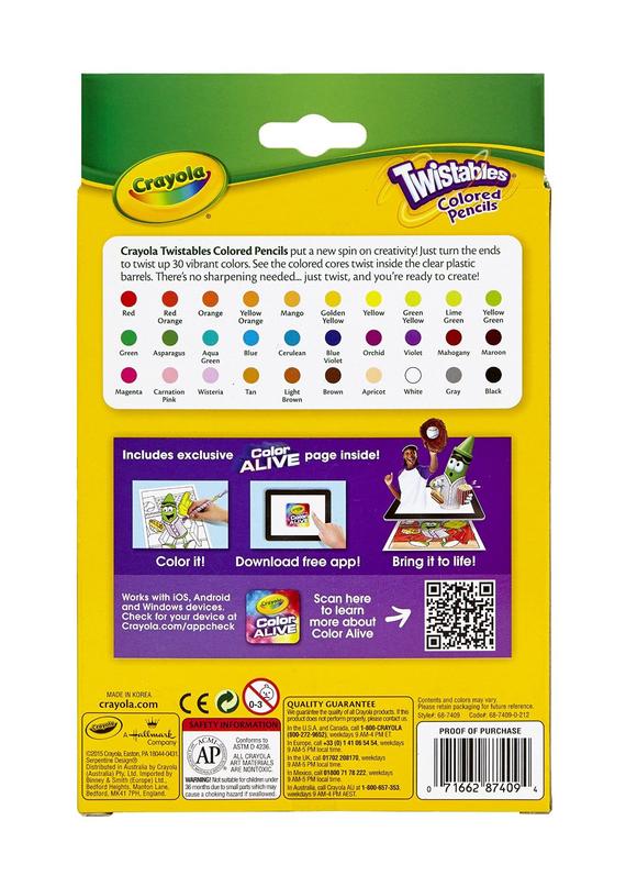 Crayola "Twistables" Coloured Pencil Set - Choose Your Size