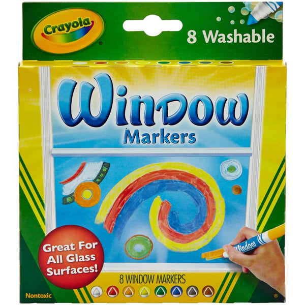 Crayola Washable Glass Window Markers - Set of 8
