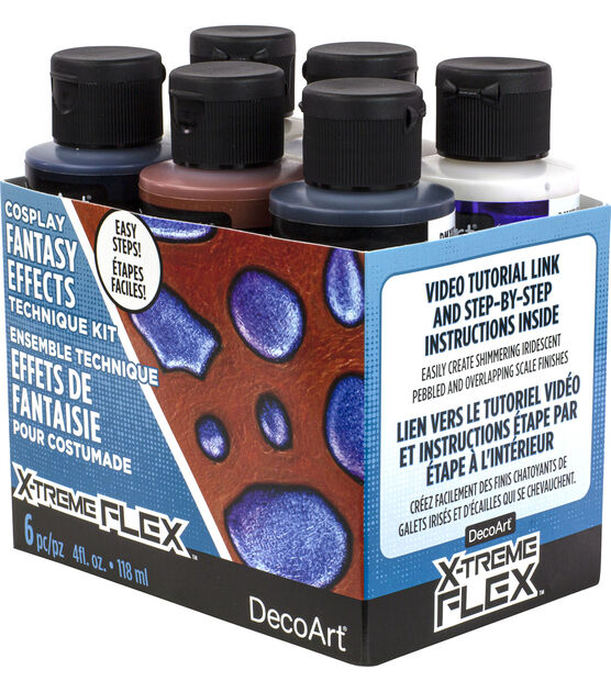 DecoArt "X-Treme Flex" Cosplay Flexible Acrylic Paint - Fantasy Effects Kit