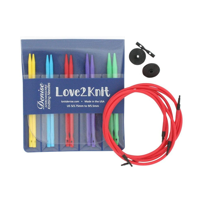 Denise Love2Knit Interchangeable Circular Knitting Needles - Small Bright Set (3.75-5.5mm)