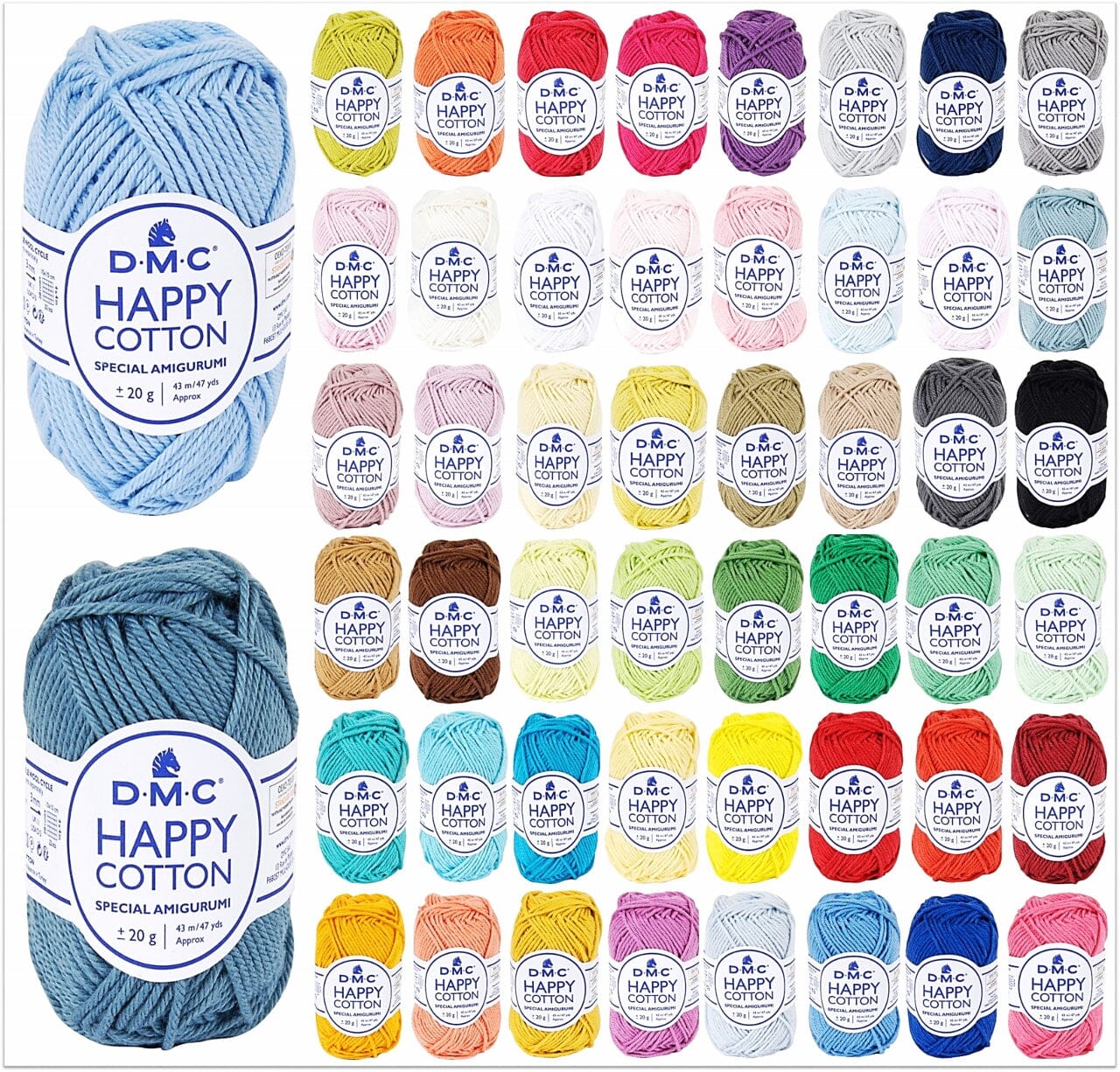 DMC "Happy Cotton" 20g 8-Ply Amigurumi Crochet Yarn