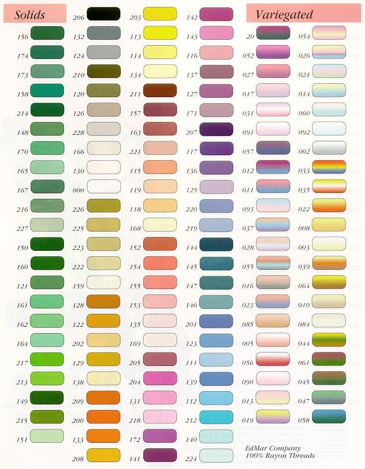 Edmar "Lola" 3-Ply Rayon Brazilian Embroidery Thread (Shades #200+)
