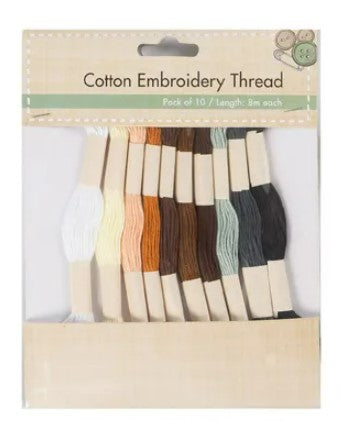 Everyday Cotton Embroidery Thread - 10 Skein Pack