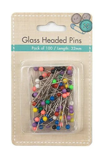 Everyday Glass Head Sewing Pins - 100 Pack