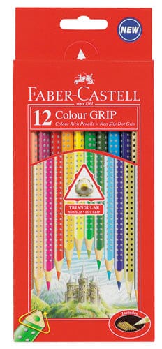 Faber-Castell "Dot Grip" Triangular Colour Pencil Set - Choose Your Size