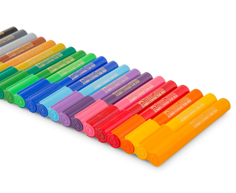 Faber-Castell  "Jumbo Connectors" Marker Colouring Pen Set - Choose Your Size