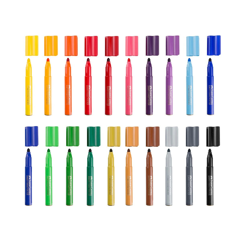 Faber-Castell  "Jumbo Connectors" Marker Colouring Pen Set - Choose Your Size