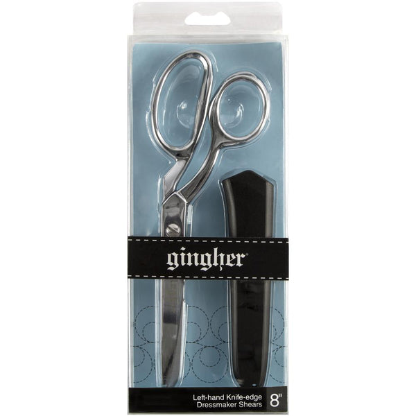 Gingher Knife Edge 8" Dressmaker Shears w Cover - Left Hand