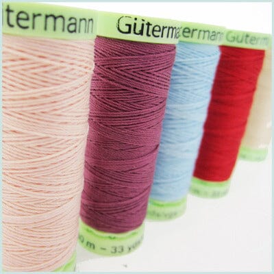 Assorted Pack - Gutermann "Top Stitch" 30m Sewing Thread - 6 x Shades