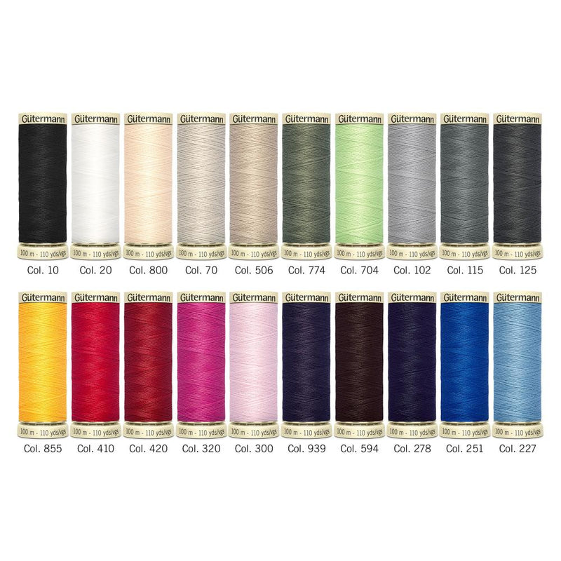 Gutermann Sew-All Polyester 100m Sewing Thread - Pack of 20
