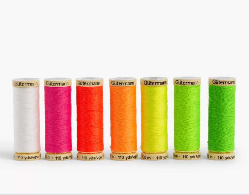 Gutermann Sew-All Polyester Sewing Thread - 7 x 100m Neon Pack