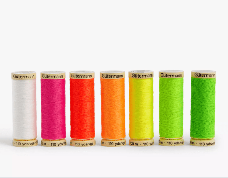 Gutermann Sew-All Polyester Sewing Thread - 7 x 100m Neon Pack