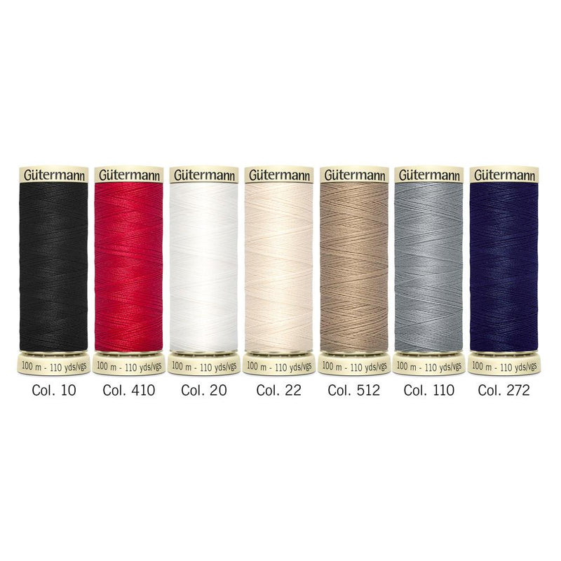 Gutermann Sew-All Polyester Sewing Thread - 7 x 100m Bold Pack