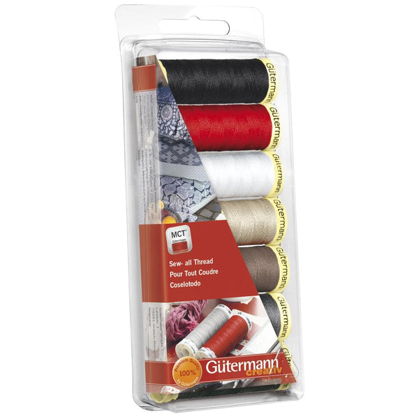 Gutermann Sew-All Polyester Sewing Thread - 7 x 100m Bold Pack