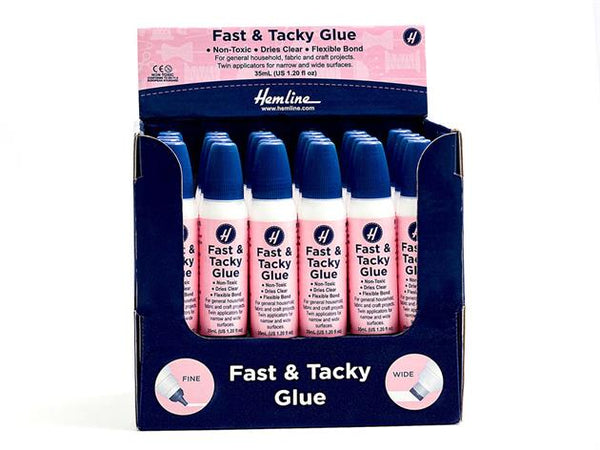 Hemline Fast & Tacky Craft Adhesive Glue 35ml (1.2oz)