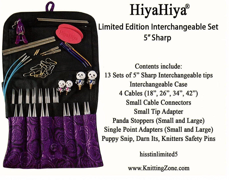 HiyaHiya Sharp Stainless Steel IC Circular Knitting Needles - Limited Edition Set of 13