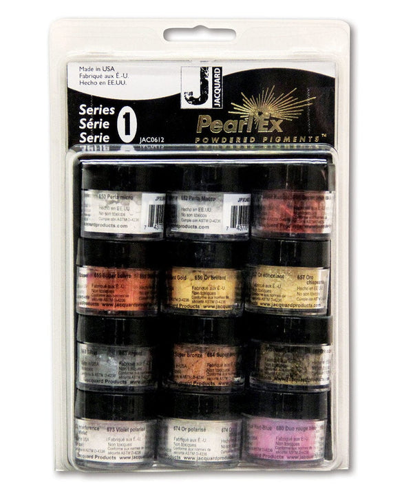 Jacquard Pearl Ex Powdered 3g Pigment Jar - Series of 12 Colours