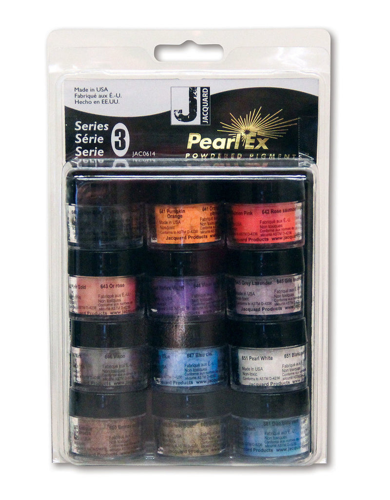 Jacquard Pearl Ex Powdered 3g Pigment Jar - Series of 12 Colours