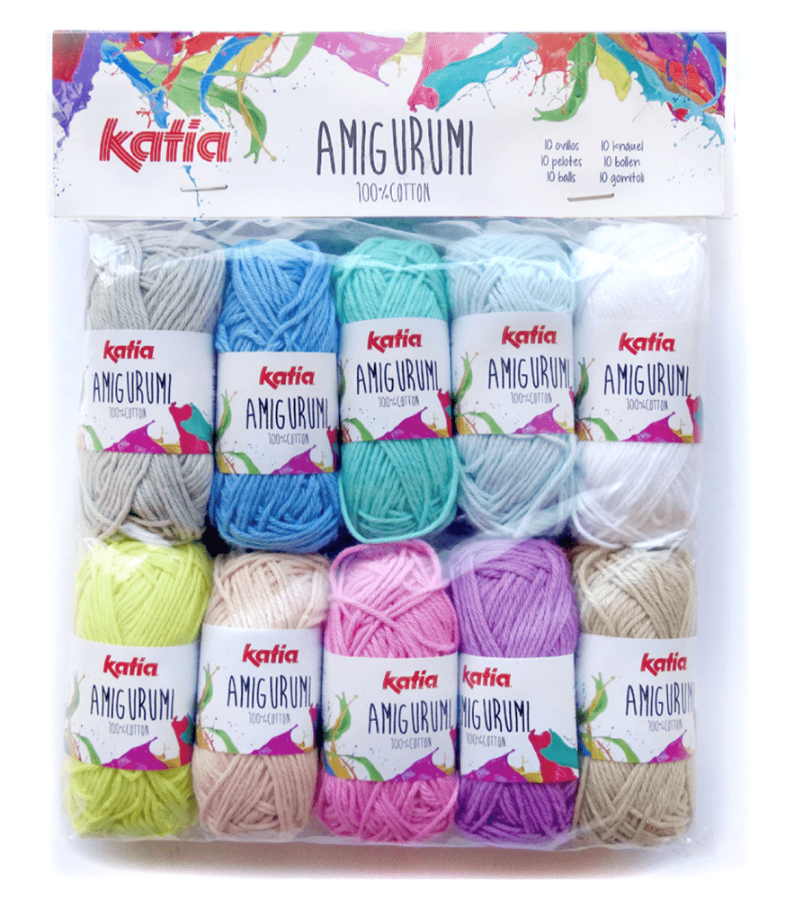 Katia "Amigurumi" 100% Cotton Crochet Yarn - 10 Colour Packs