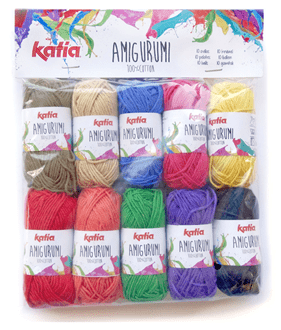 Katia "Amigurumi" 100% Cotton Crochet Yarn - 10 Colour Packs