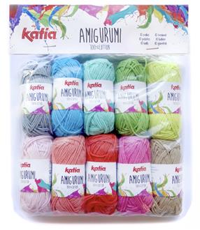 Katia "Amigurumi" 100% Cotton Crochet Yarn - 10 Colour Packs