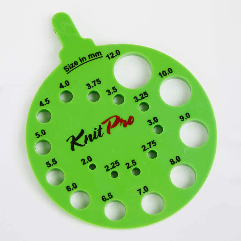 KnitPro Round View Sizer Knitting Needle Gauge Tool