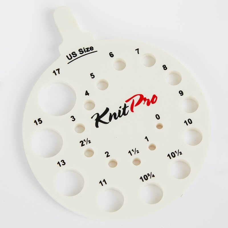 KnitPro Round View Sizer Knitting Needle Gauge Tool