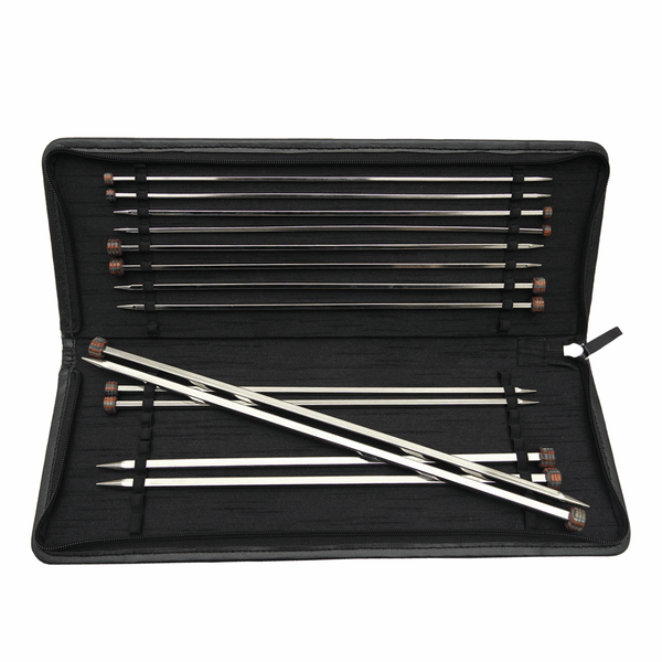 KnitPro "Nova Cubics" Metal Single Pointed Knitting Needle Set (Dif. Sizes)