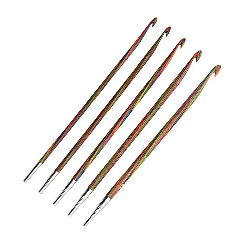 KnitPro Symfonie Tunisian Crochet Hooks – Single Ended, 3mm To 8mm Sizes, Smooth Wood Feel