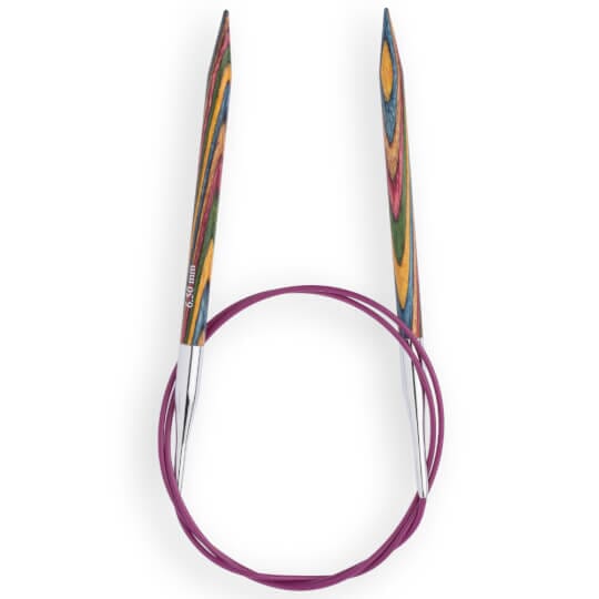 KnitPro Symfonie Wood Fixed Circular Knitting Needles | 80cm (32 Inch) Length, Multi-Colored