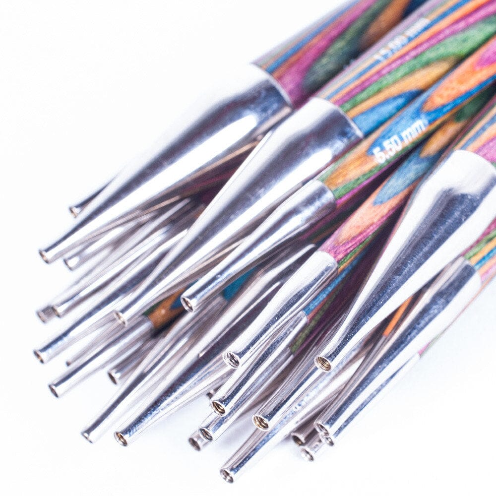 Knit Picks Rainbow Wood Interchangeable Circular Knitting Needle Tips