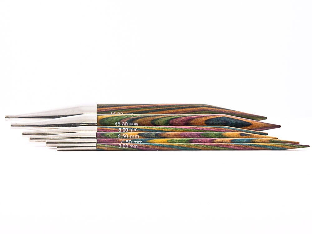 Knit Picks Rainbow Wood Interchangeable Circular Knitting Needle Tips