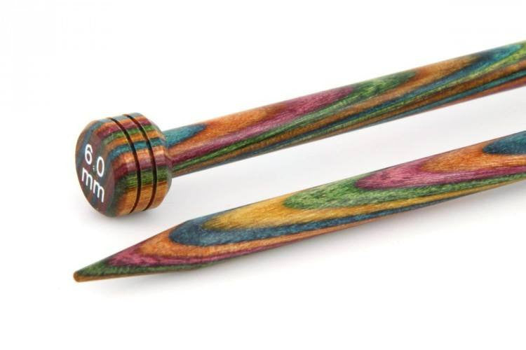 KnitPro "Symfonie" Wood Single Point Knitting Needles Pair (Dif Sizes) 25cm / 6 | KNITTING CO. - 10