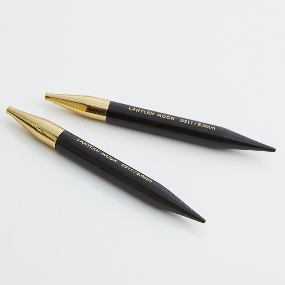 Lantern Moon 5" Ebony Wood Interchangeable Circular Knitting Needle Tips