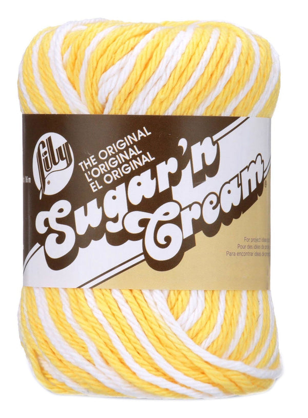 Lily 55g "Sugar n Cream" Worsted 100% Cotton Yarn - Ombre Colours