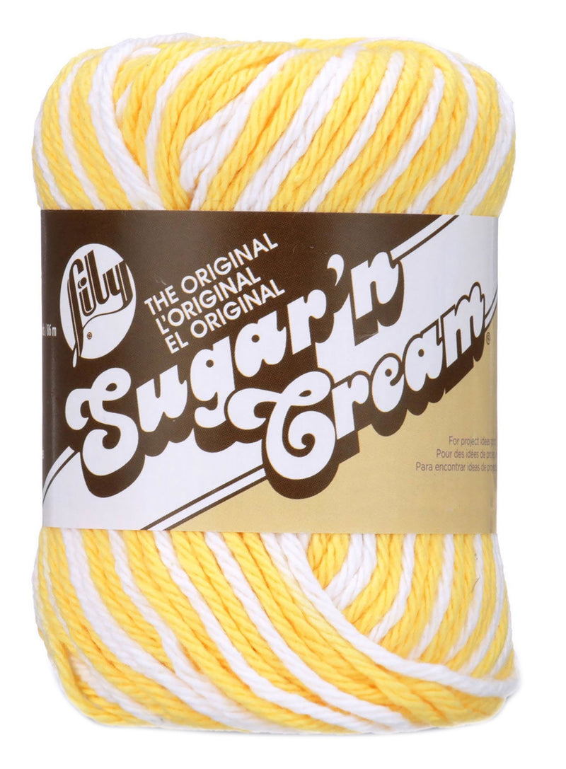 Lily 55g "Sugar ‘n Cream" 4-ply 100% Cotton Yarn - Ombre Colours