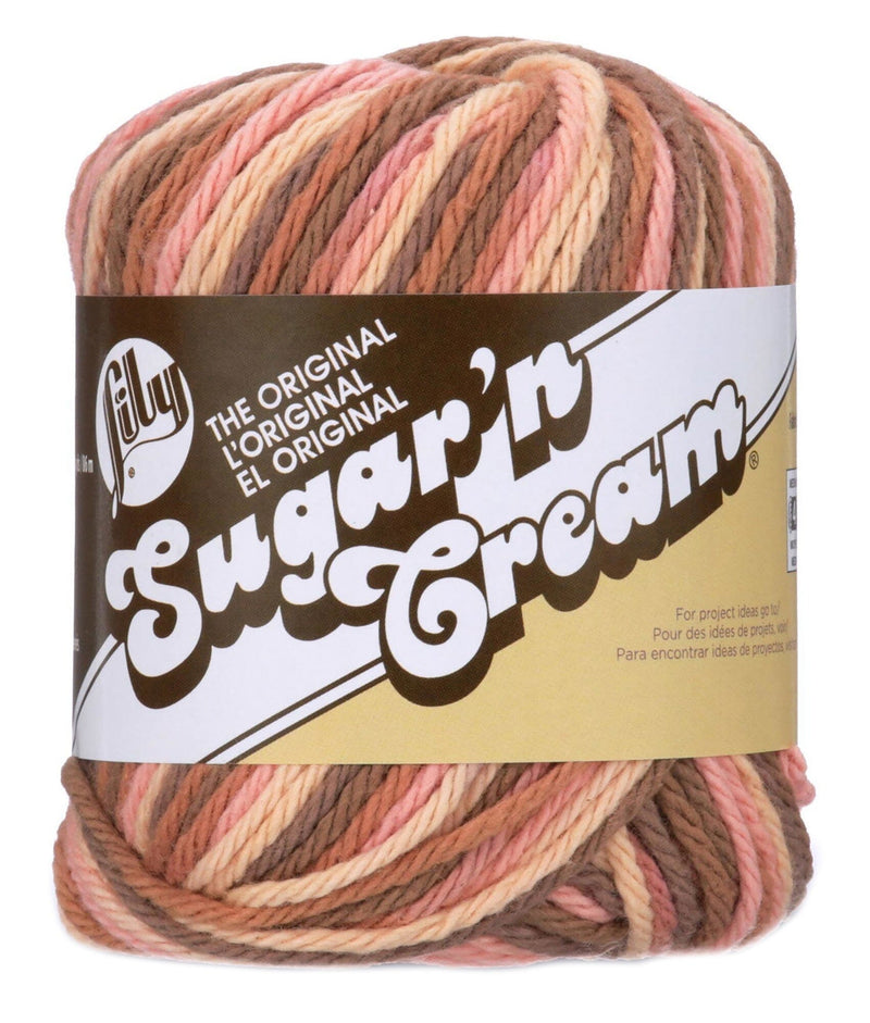 Lily 55g "Sugar ‘n Cream" 4-ply 100% Cotton Yarn - Ombre Colours