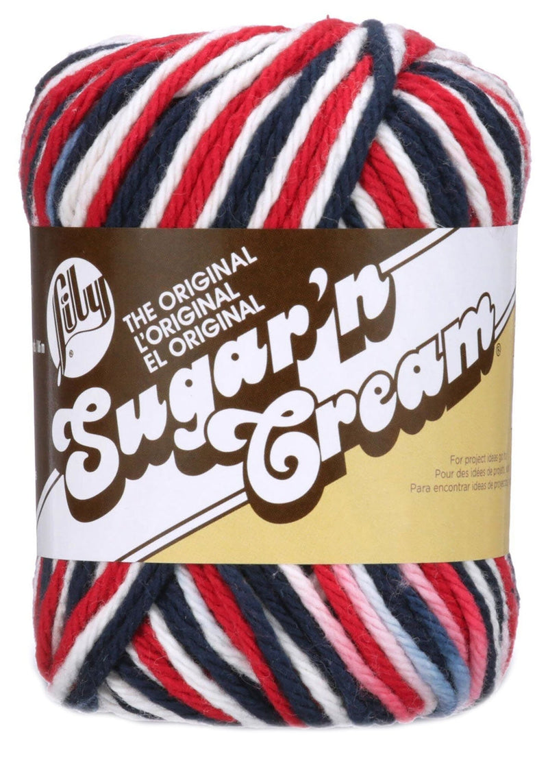 Lily 55g "Sugar ‘n Cream" 4-ply 100% Cotton Yarn - Ombre Colours