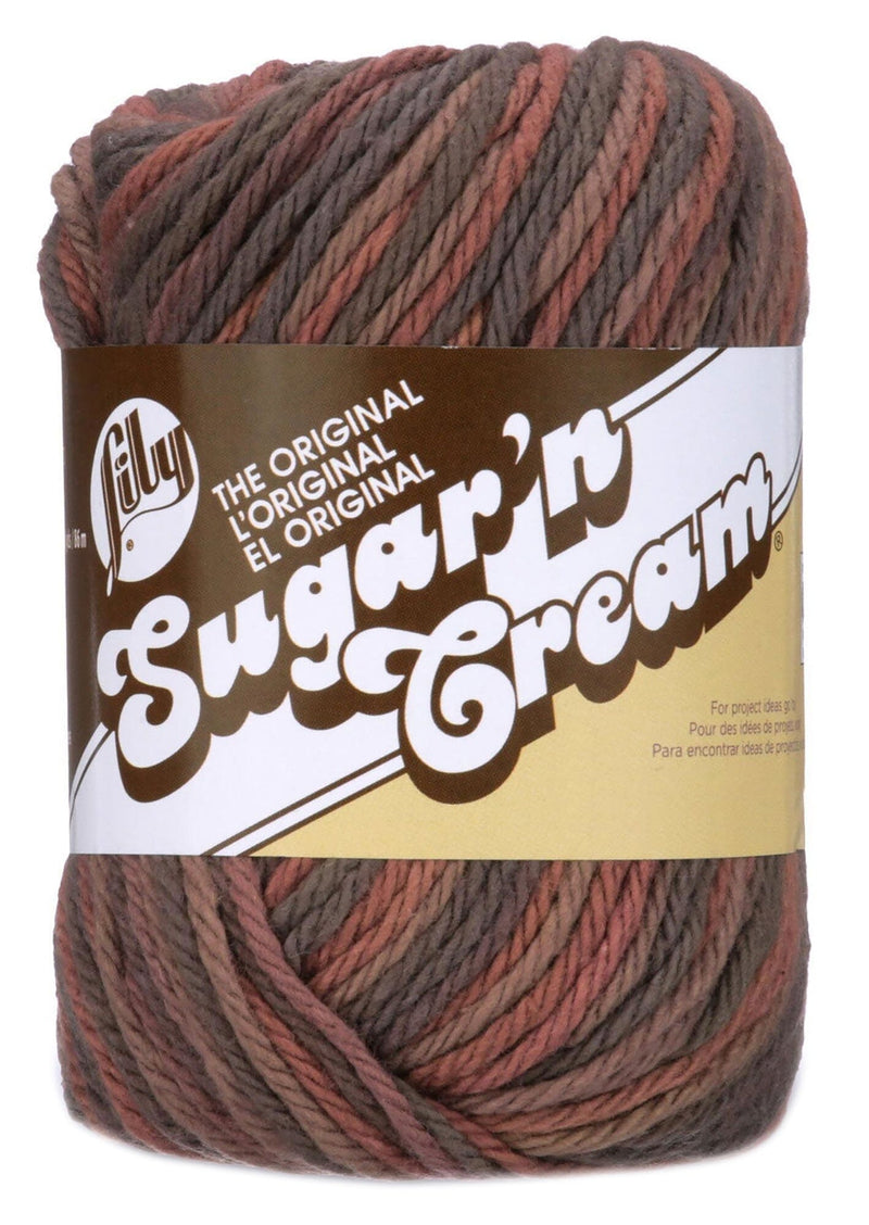 Lily 55g "Sugar ‘n Cream" 4-ply 100% Cotton Yarn - Ombre Colours