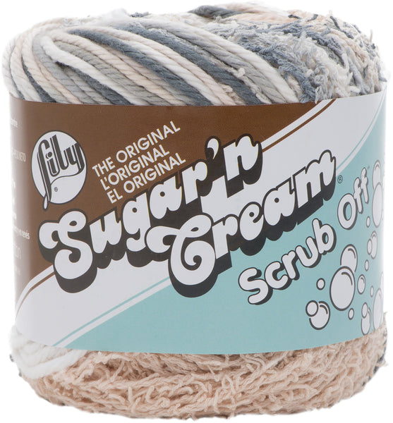 Lily 75g "Sugar n Cream" Worsted 100% Cotton Yarn - Scrub Off