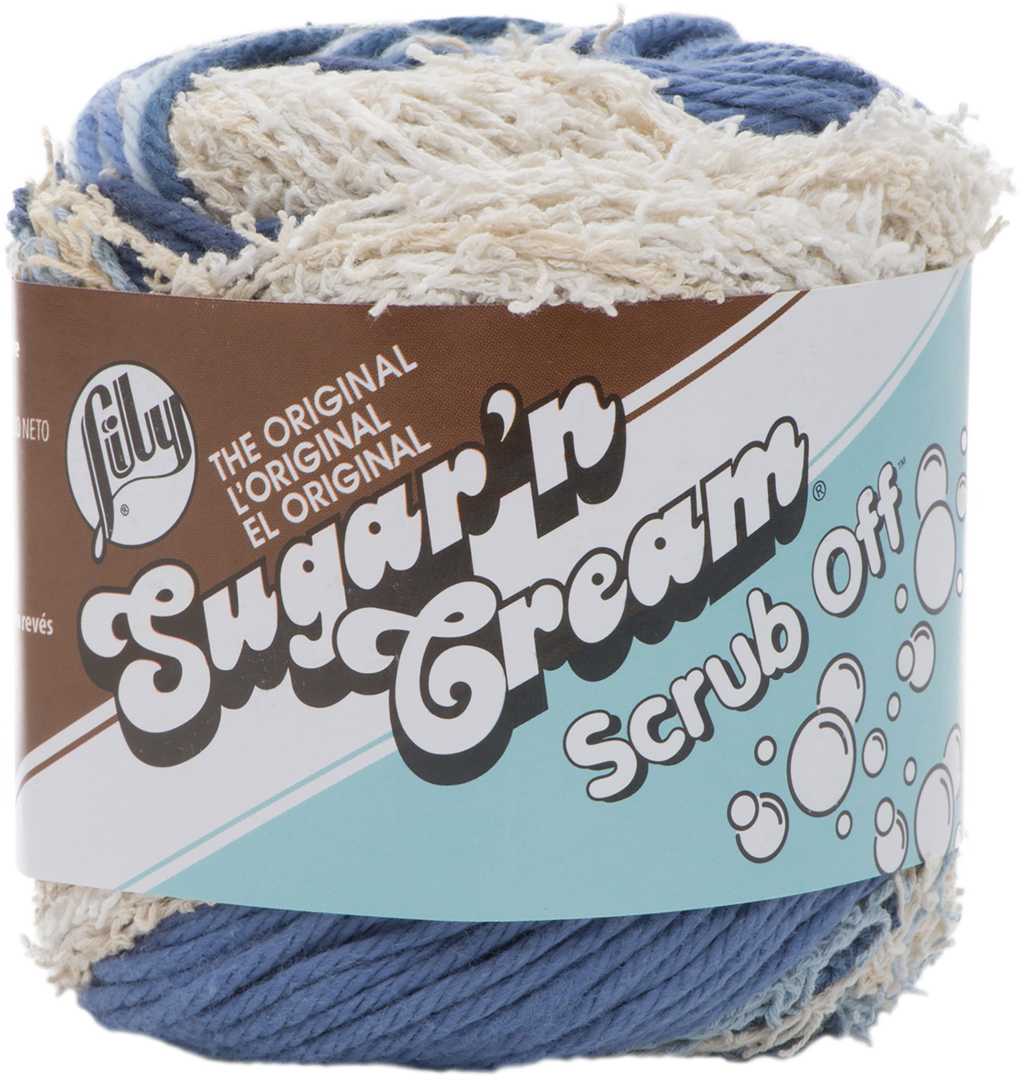 Lily 75g "Sugar n Cream" Worsted 100% Cotton Yarn - Scrub Off