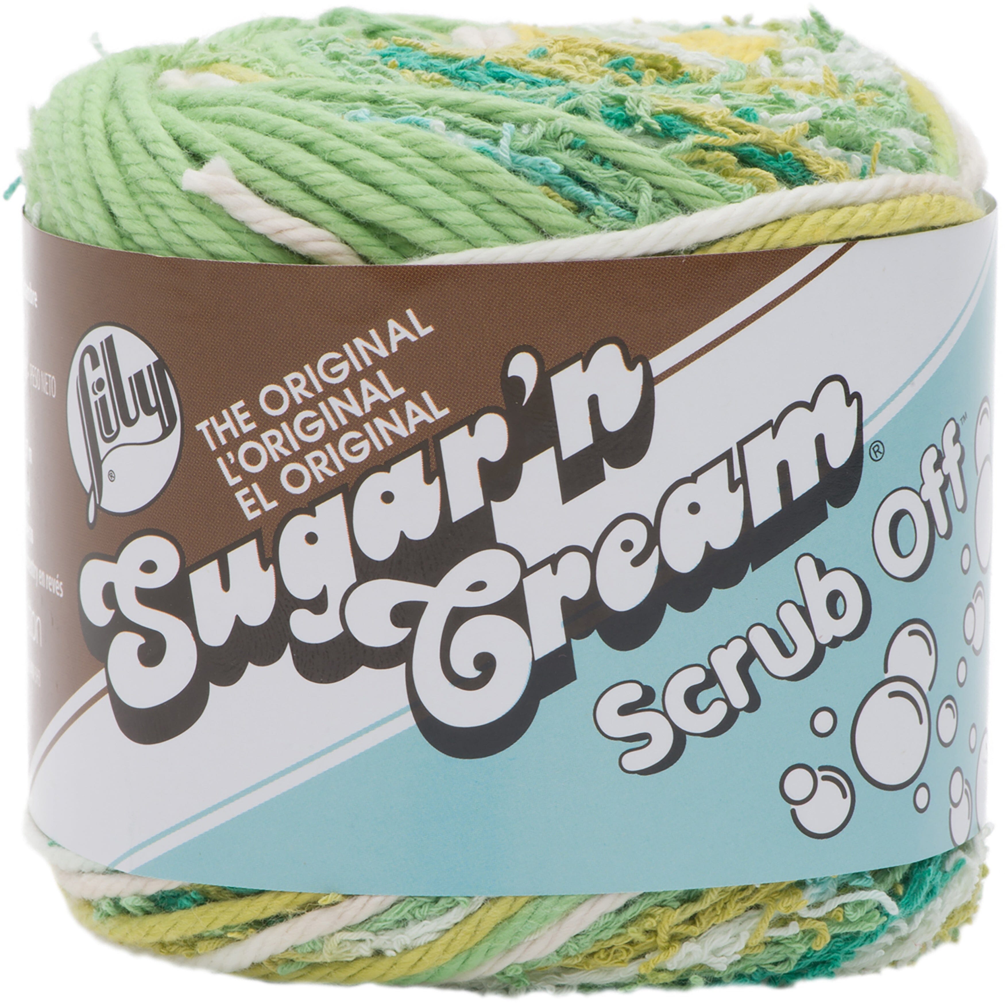 Lily 75g "Sugar n Cream" Worsted 100% Cotton Yarn - Scrub Off