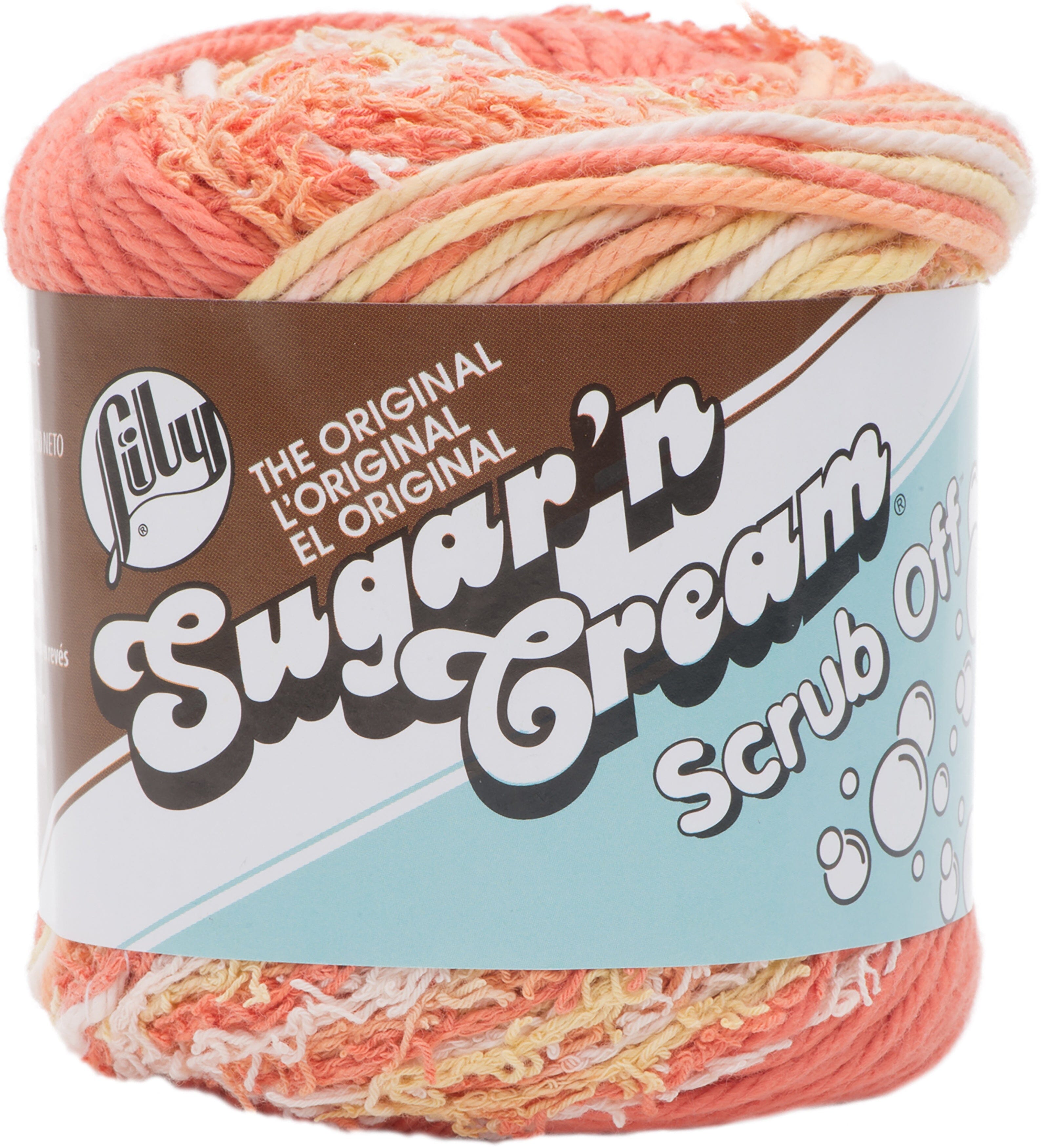 Lily 75g "Sugar n Cream" Worsted 100% Cotton Yarn - Scrub Off