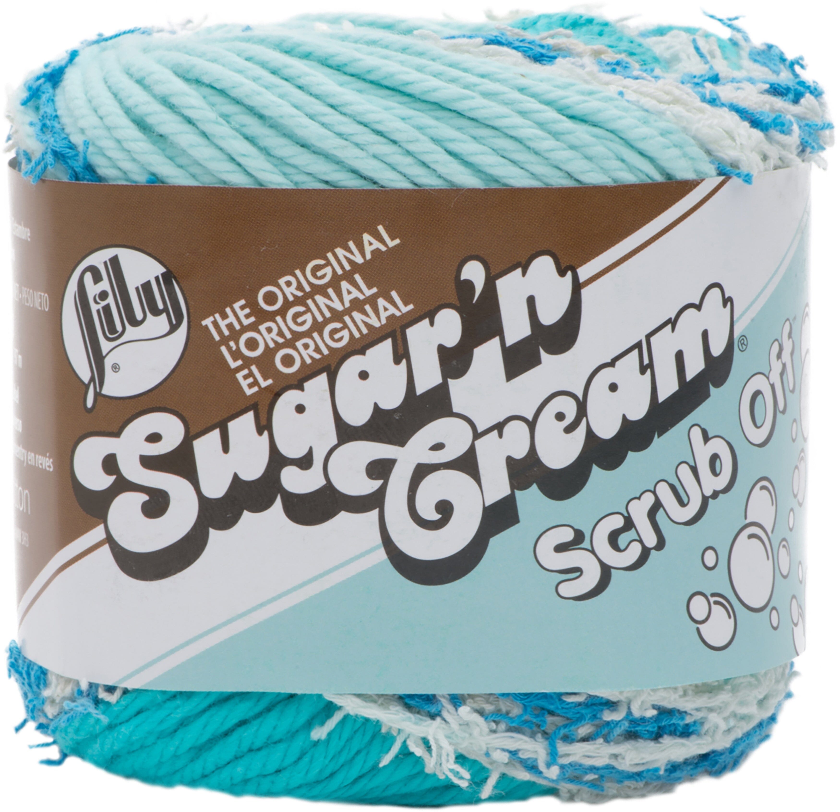 Lily 75g "Sugar n Cream" Worsted 100% Cotton Yarn - Scrub Off