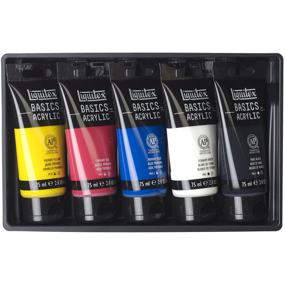 Liquitex Basics Acrylic Paint 5 x 75ml Tube Set