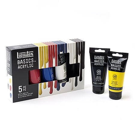 Liquitex Basics Acrylic Paint 5 x 75ml Tube Set