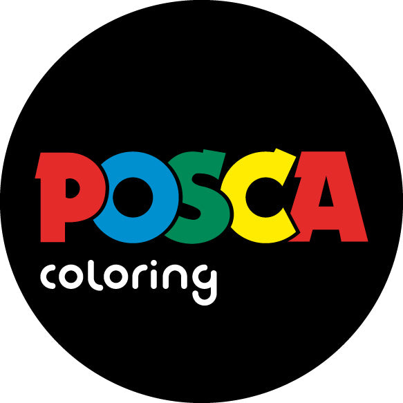 Uni Posca Paint Marker Pen Set of 8 - White/Black Set of All Sizes
