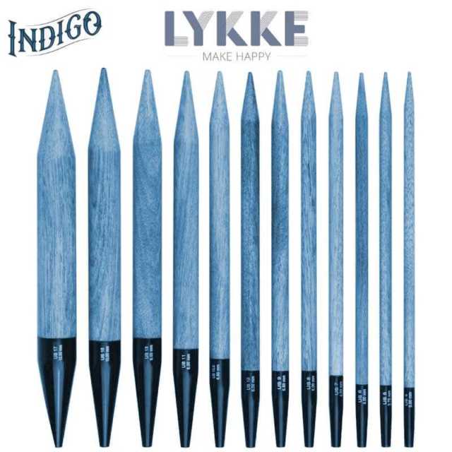 Lykke "Indigo" Wood 5" (13cm) Interchangeable Circular Knitting Needle Tip Set