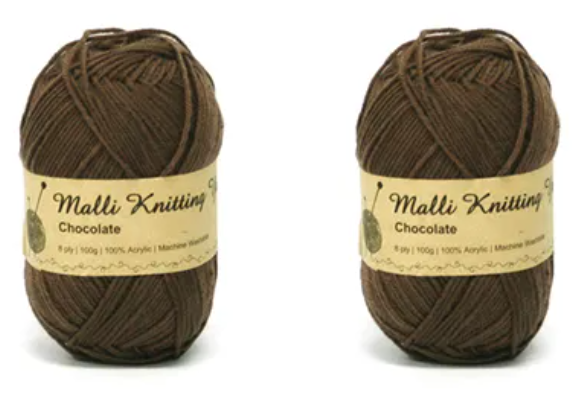 Everyday Malli 100g "Basics" 8-Ply Acrylic Knitting Yarn - Choose Your Colour