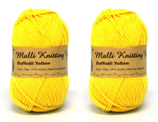 Everyday Malli 100g "Basics" 8-Ply Acrylic Knitting Yarn - Choose Your Colour